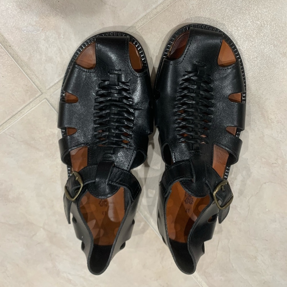 LAVORAZIONE ARTIGIANA Black Men’s Sandals
